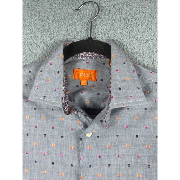 Tallia Men's Pattern Dress Shirt Casual Button Up Size S 14 1/2 - Picture 6 of 9